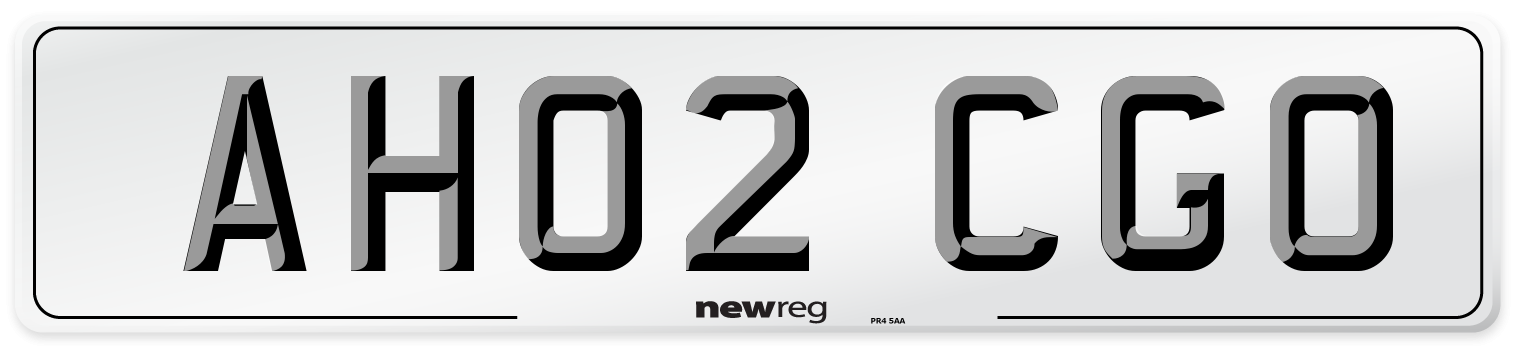 AH02 CGO Number Plate from New Reg